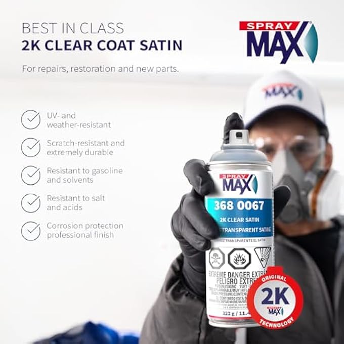 Spray max سبراي ماكس 2K طلاء شفاف شبه مات - Image 2